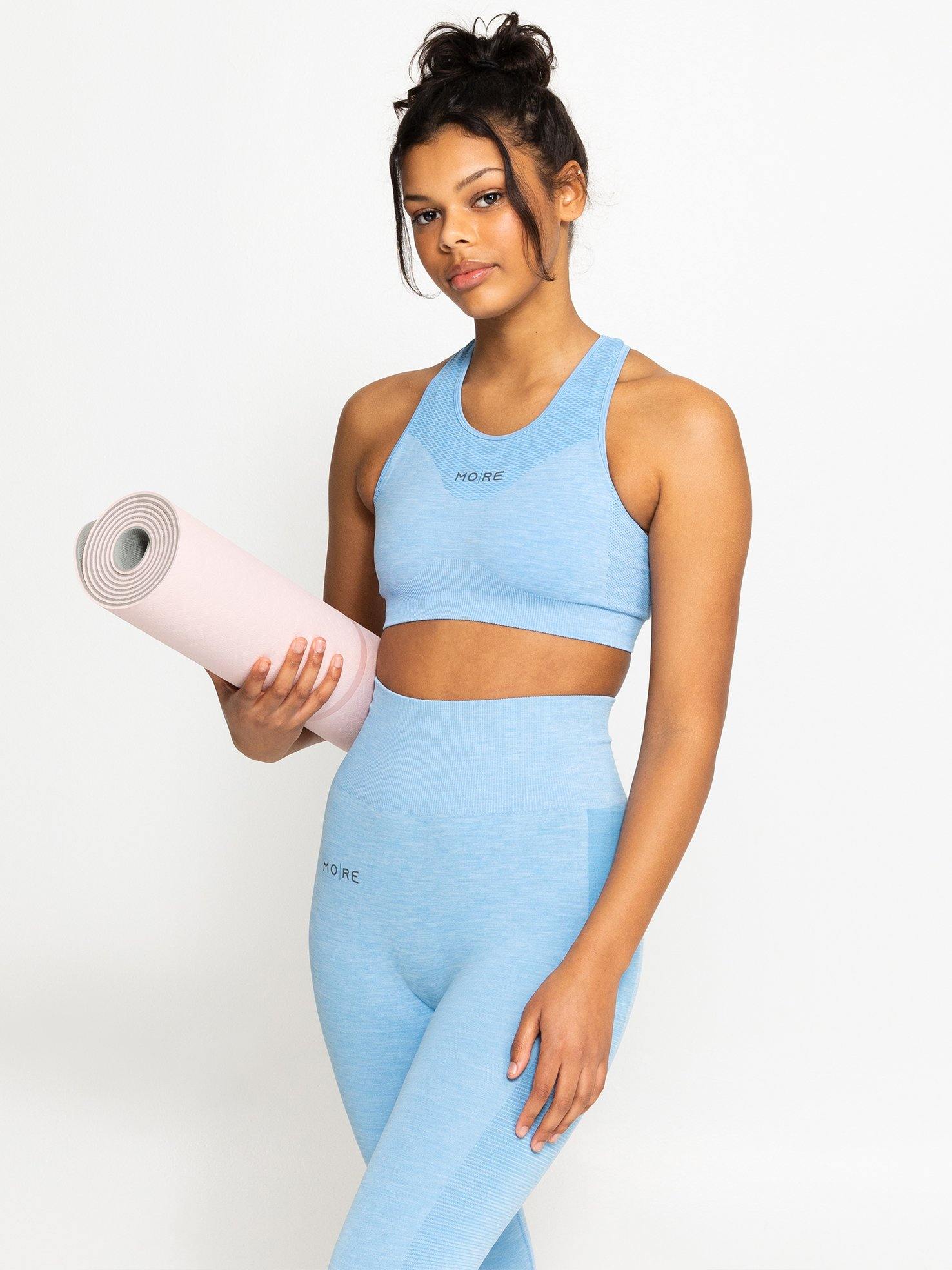 Alana Seamless Tights - Blue Heather - Movement Revolution