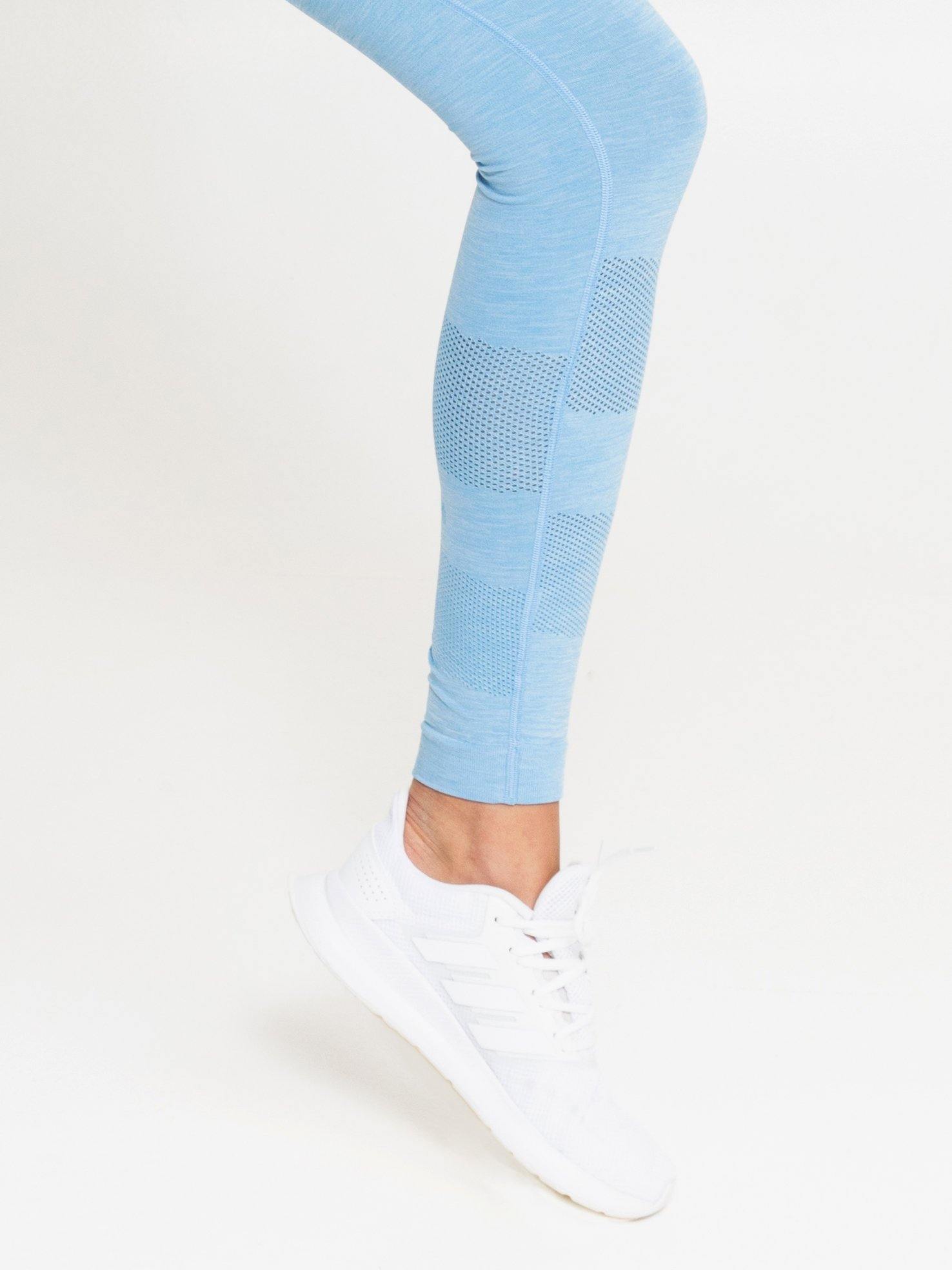 Alana Seamless Tights - Blue Heather - Movement Revolution