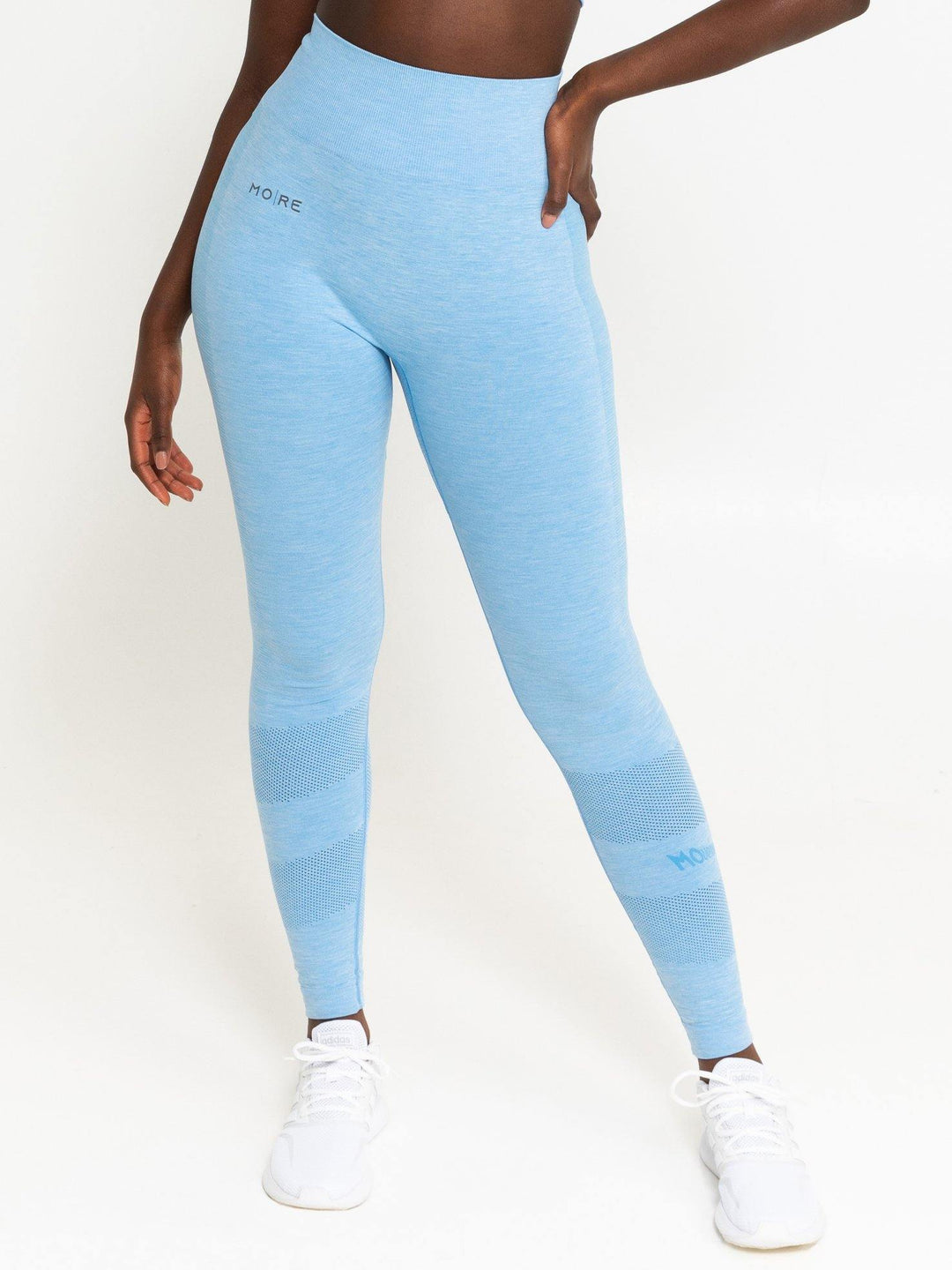 Alana Seamless Tights - Blue Heather - Movement Revolution