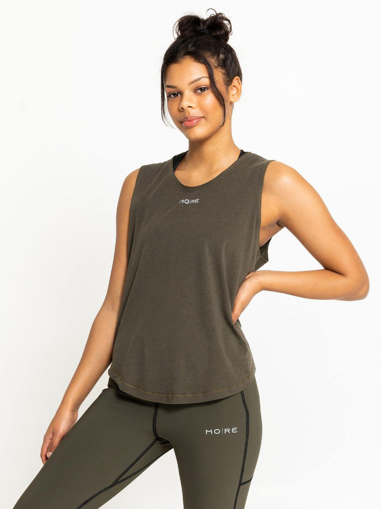 Amadora Tank Top - Olive/Black - Movement Revolution